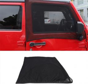 img 4 attached to Drive Bug-Free With Bestmotoring Jeep Wrangler Window Mesh Screen Set (1997-2021)