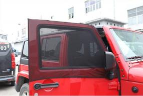 img 3 attached to Drive Bug-Free With Bestmotoring Jeep Wrangler Window Mesh Screen Set (1997-2021)