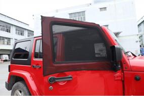 img 1 attached to Drive Bug-Free With Bestmotoring Jeep Wrangler Window Mesh Screen Set (1997-2021)