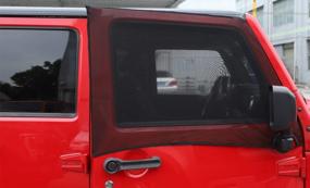 img 2 attached to Drive Bug-Free With Bestmotoring Jeep Wrangler Window Mesh Screen Set (1997-2021)