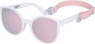 поляризованные солнцезащитные очки для малышей с ремешком — ретро-гибкая оправа «кошачий глаз» для детей от 0 до 24 месяцев логотип