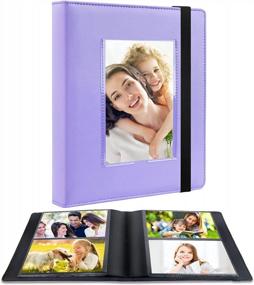 img 4 attached to Фиолетовый альбом для фотографий из искусственной кожи размером 4X6 с окошком, вмещающий 136 фотографий, идеально подходит для детских, свадебных, семейных, детских и юбилейных фотографий.
