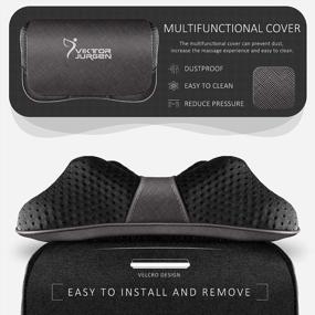 img 3 attached to 🎁 VIKTOR JURGEN Back Massager: The Perfect Valentine's, Mother's, Father's Day, and New Year's Gift for Pain Relief! Neck Massager with Heat and Shiatsu Shoulder Massage for Back and Neck - Electric Massage Pillow