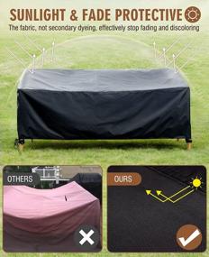 img 1 attached to 82.6" L X 39" W X 27" H Waterproof Outdoor Sofa Cover - Heavy Duty Patio Furniture Covers For Windproof Winter Protection By HIRALIY