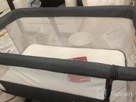 картинка 1 прикреплена к отзыву INFANS Baby Bassinet Bedside Sleeper, складная переносная кроватка 3 в 1 с матрасом, дорожная сумка, колеса, полная сетка, 5 регулируемых по высоте, простая в сборке стационарная колыбель Co Sleeper, рок (темно-серый) от Kenneth Broszko