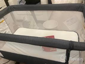 img 6 attached to INFANS Baby Bassinet Bedside Sleeper, складная переносная кроватка 3 в 1 с матрасом, дорожная сумка, колеса, полная сетка, 5 регулируемых по высоте, простая в сборке стационарная колыбель Co Sleeper, рок (темно-серый)