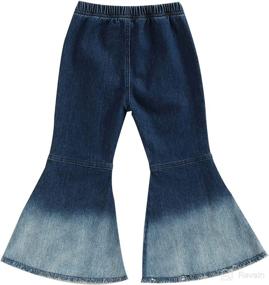 img 3 attached to TAOHONG Toddler Trousers Bell Bottom Clothes Apparel & Accessories Baby Boys best: Clothing