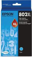 epson t802xl220-s high capacity cyan durabrite ultra ink cartridge for select workforce pro printers logo