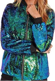 img 2 attached to Cresay Womens Sequin Fitted Jacket Tag Women's Clothing : Suiting & Blazers