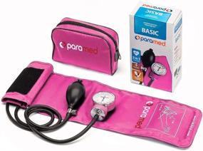 img 1 attached to PARAMED Aneroid Sphygmomanometer – Manual Blood Pressure Cuff With Universal Cuff 8.7 - 16.5" And D-Ring – Carrying Case In The Kit – Pink – Stethoscope Not Included