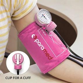 img 2 attached to PARAMED Aneroid Sphygmomanometer – Manual Blood Pressure Cuff With Universal Cuff 8.7 - 16.5" And D-Ring – Carrying Case In The Kit – Pink – Stethoscope Not Included