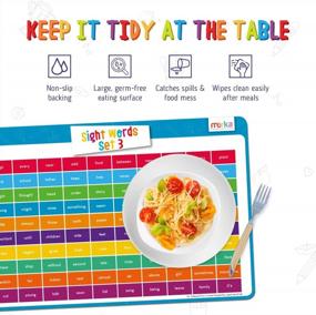img 1 attached to Enhance Your Child'S Learning With Merka Educational Placemats: Dr. Fry Sight Words Set For Toddler To Grade School Age Kids