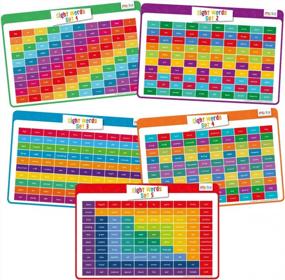 img 4 attached to Enhance Your Child'S Learning With Merka Educational Placemats: Dr. Fry Sight Words Set For Toddler To Grade School Age Kids