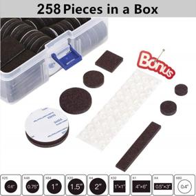 img 3 attached to Protect Your Floors With 258PCS Self-Adhesive Furniture Pads And 60 Rubber Bumpers From Scratches And Scuffs