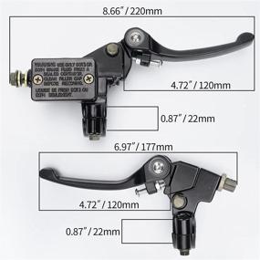 img 3 attached to 🛠️ Universal 7/8" Handle Bar XR50 CRF50 Folding Clutch Lever Perch and Brake Master Cylinder Kit for Motorcycle Dirtbike Pit Bike - Foldable Levers with 10mm Banjo Bolt, 22mm Bar, and Enhanced SEO