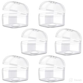 img 4 attached to 🍼 6 Pack Clear Pacifier Case - Universal Holder for Pacifiers - Dustproof Storage Box for Home and Travel