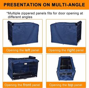 img 1 attached to 🐶 Durable Dog Crate Cover - Fits 24-48 Inches Wire Crate - Heavy Duty Oxford Fabric - For Medium & Large Dogs with 1-3 Doors