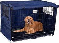 🐶 durable dog crate cover - fits 24-48 inches wire crate - heavy duty oxford fabric - for medium & large dogs with 1-3 doors логотип