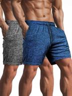 lehmanlin workout running shorts bodybuilding men's clothing and active logo