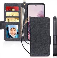 protect your samsung galaxy s20 with skycase's rfid wallet case: card slots, hand strap, and handmade design included! logo