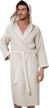 men's waffle robe w piping - ultra soft hooded cotton spa sleepwear bathrobe 1 logo