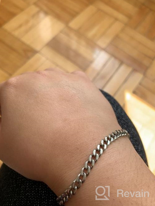 img 1 attached to Unisex Chic Curb Chain Bracelet - Perfect for Men and Women review by John Ruelas