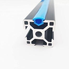 img 3 attached to Iverntech Dust Protection Soft Cover Seal Dustproof Strip For 30/40 Series 8Mm Slot Aluminum Profile Extrustion Blue 5M