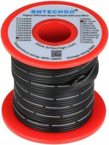 img 4 attached to 🔌 Flexible and Durable BNTECHGO 28 Gauge Silicone Ribbon Cable: Black, 50 ft Flat Cable for Easy Wiring - 28 AWG Strand Wire