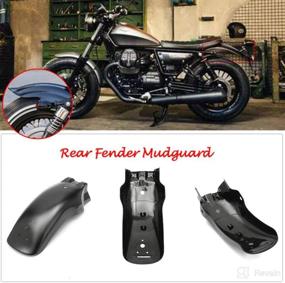 img 1 attached to 🏍️ Premium Black Motorcycle Metal Rear Fender Mudguard - Ideal for Kawasaki, Suzuki, and Yamaha Bikes