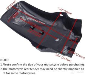 img 3 attached to 🏍️ Premium Black Motorcycle Metal Rear Fender Mudguard - Ideal for Kawasaki, Suzuki, and Yamaha Bikes