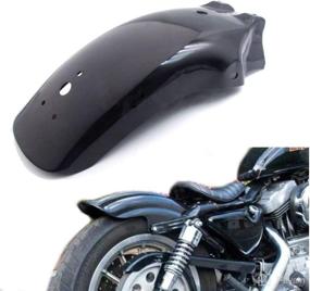 img 4 attached to 🏍️ Premium Black Motorcycle Metal Rear Fender Mudguard - Ideal for Kawasaki, Suzuki, and Yamaha Bikes