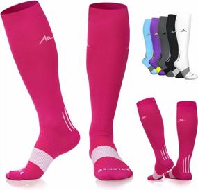 img 4 attached to 🧦 20-30 mmHg Compression Socks for Women & Men - Ideal for Running, Athletics, Nursing, Hiking, and Travel - NEWZILL