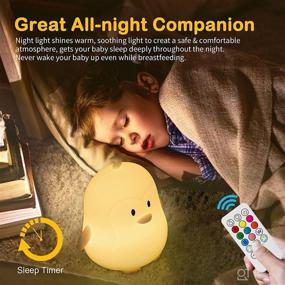 img 1 attached to 🐧 Penguin Night Lights Lamp: 9 Color Cute Animal Desk Lamp for Kids - Battery Operated LED Tap Nightlight for Nursery and Room Decor - Perfect Gift for Girls and Boys