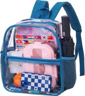 stadium-approved clear backpack 12x12x6 - heavy duty mini bookbag for school & travel logo