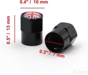 img 3 attached to AutoE 5PCS Wheel Tire Valve Caps Stem Covers National Flag Logo Sticker Car Auto Motorcycle Bicycle Accessories (England)