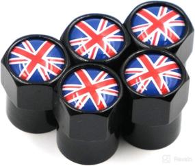 img 4 attached to AutoE 5PCS Wheel Tire Valve Caps Stem Covers National Flag Logo Sticker Car Auto Motorcycle Bicycle Accessories (England)