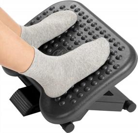 img 4 attached to Work In Comfort With HUANUO Adjustable Under Desk Footrest At Home Or Office