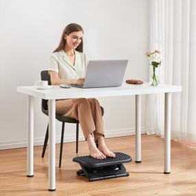 img 3 attached to Work In Comfort With HUANUO Adjustable Under Desk Footrest At Home Or Office