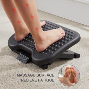 img 2 attached to Work In Comfort With HUANUO Adjustable Under Desk Footrest At Home Or Office