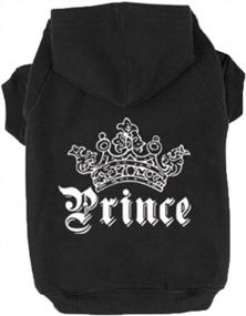 img 3 attached to JIEYA Small Dog Hoodie Pet Prince Crown Printed Sweatshirt Pullover Coat For Puppy