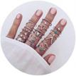 vintage stackable knuckle ring set for women and girls - 7-19pcs silver star and moon finger rings for midi styling logo