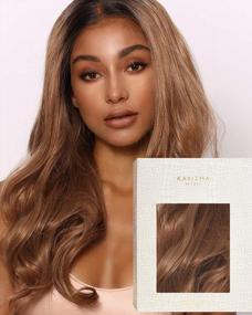 img 4 attached to Karizma Synthetic Hair Brown Long Rooted Lace Front Wig - Phenomenal Style For Your Look
