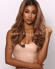 img 2 attached to Karizma Synthetic Hair Brown Long Rooted Lace Front Wig - Phenomenal Style For Your Look