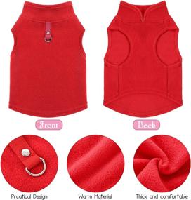 img 2 attached to 🐶 Dog Fleece Vest Pullover for Cold Weather – Warm Pet Sweater with Leash Ring, Cozy Jacket for Small Cats and Dogs (Dark Colors, Size Small)