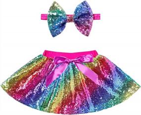 img 4 attached to Cilucu Baby Girls Sequin Skirts: Perfect For Birthday Parties & Princess Dress-Ups!