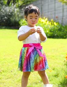 img 3 attached to Cilucu Baby Girls Sequin Skirts: Perfect For Birthday Parties & Princess Dress-Ups!