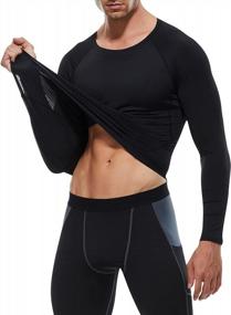 img 2 attached to Сохраняйте прохладу и сжатость: комплект из трех сухих спортивных футболок с длинным рукавом для мужчин