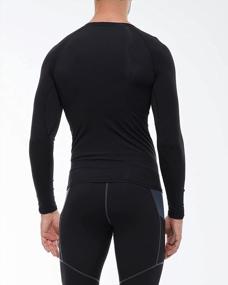 img 3 attached to Сохраняйте прохладу и сжатость: комплект из трех сухих спортивных футболок с длинным рукавом для мужчин