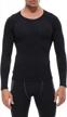 stay cool and compressed: men's 3-pack of dry sport baselayer long sleeve t-shirts logo