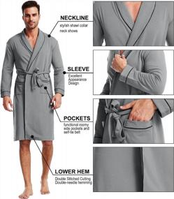 img 3 attached to 🎍 Bamboo Bliss: Unwind in the Ham Sam Bathrobe Sleepwear